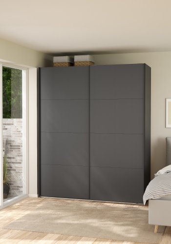 TVILUM Bergamo Garderobe med 2 skyved�rer 180 x 220 cm - Pakke