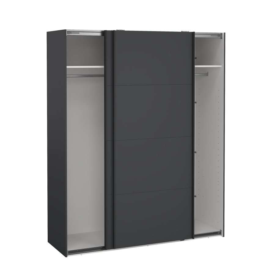 TVILUM Bergamo Garderob med 2 skjutd&ouml;rrar 180 x 220 cm - Paket