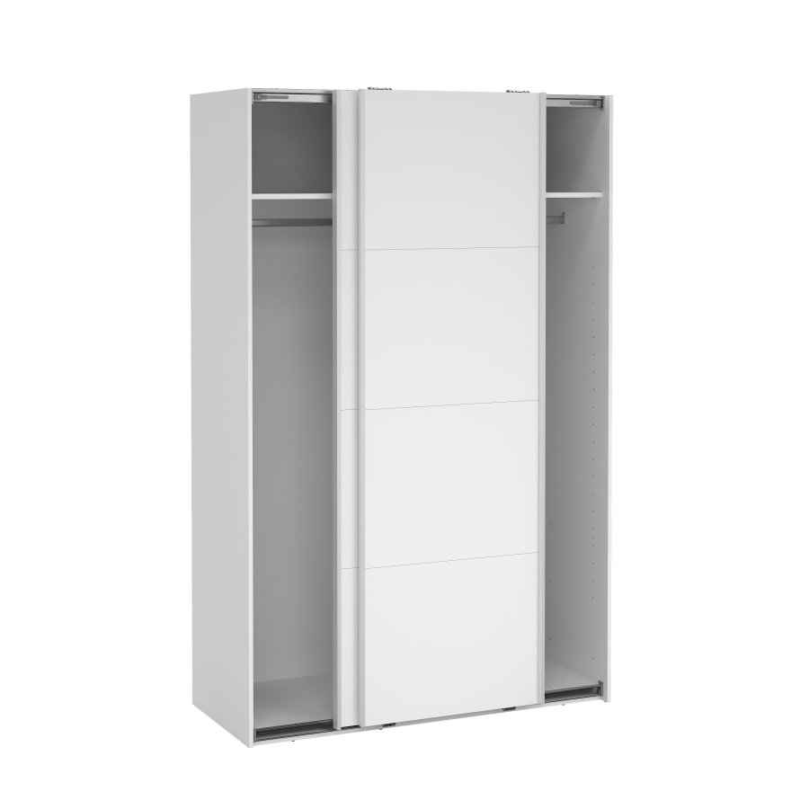 TVILUM Bergamo Garderob med 2 skjutd&ouml;rrar 140 x 220 cm - Paket