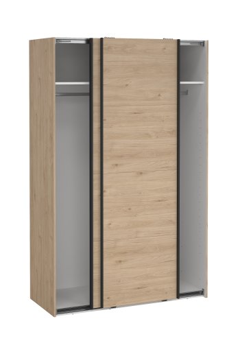 TVILUM Bergamo Garderob med 2 skjutd&ouml;rrar 140 x 220 cm - Paket