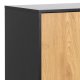 ACT NORDIC Seaford Sideboard, mit 3 Türen und 2 Schubladen – natürliches Wildeichenpapier und schwarzes MDF/Metall