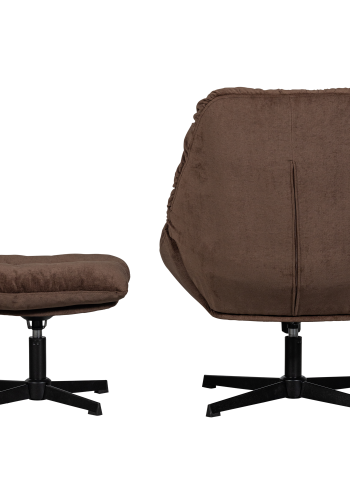 WOOOD Yaro drejestol med Hocker Espresso