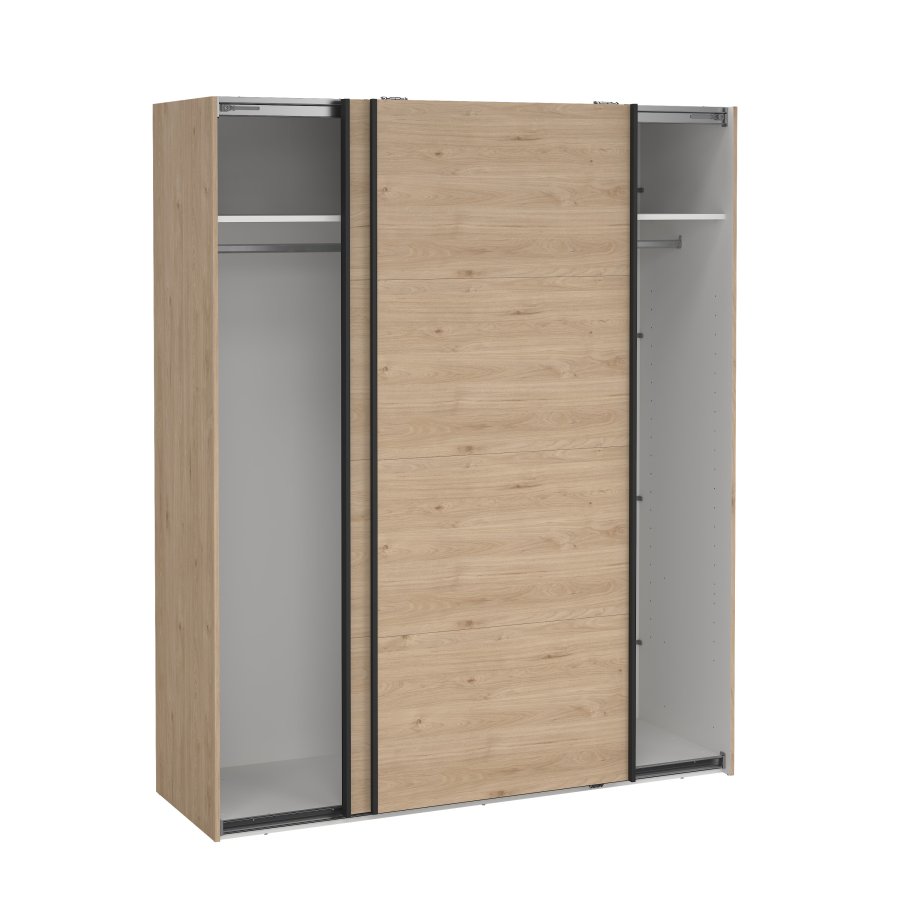 TVILUM Bergamo Garderob med 2 skjutd&ouml;rrar 180 x 220 cm - Paket