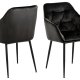 ACT NORDIC Brooke spisebordsstol, med armlener - grbrun polyester og sort metall