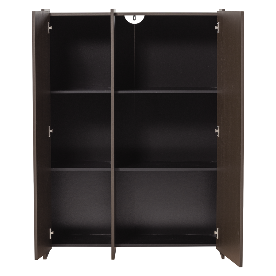 WOOOD Brock-skap med 2 d�rer, askefiner, mellombrun [Fsc]