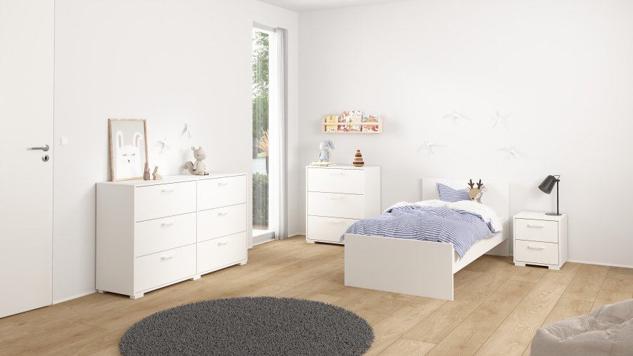 TVILUM Sofia Dubbelbyr� med 6 l�dor - Parcel
