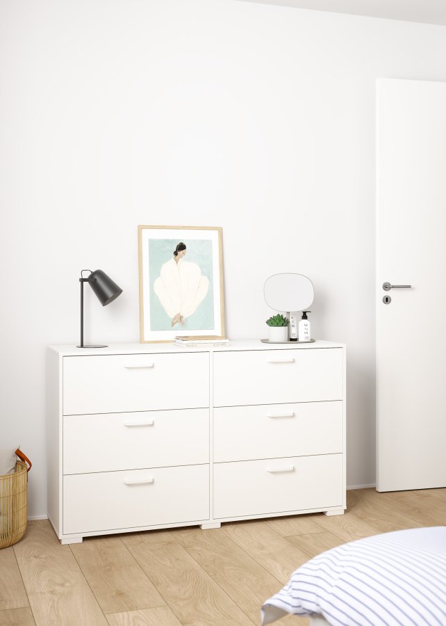 TVILUM Sofia Dubbelbyr� med 6 l�dor - Parcel