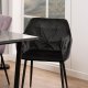 ACT NORDIC Brooke spisebordsstol, med armlener - grbrun polyester og sort metall