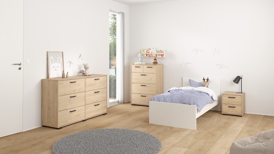 TVILUM Sofia Dubbelbyr� med 6 l�dor - Parcel