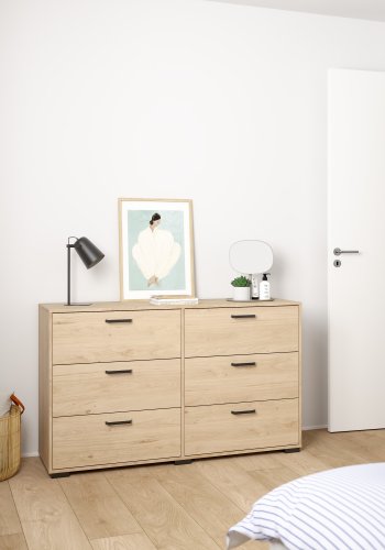 TVILUM Sofia dobbel kommode med 6 skuffer - Parcel
