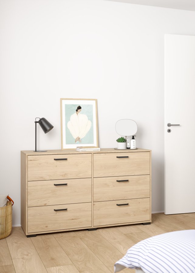 TVILUM Sofia Dubbelbyr� med 6 l�dor - Parcel