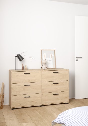 TVILUM Sofia dobbel kommode med 6 skuffer - Parcel