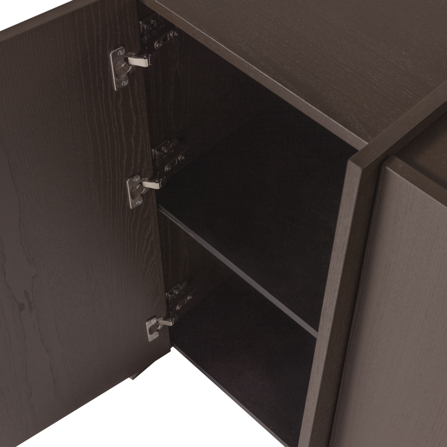 WOOOD Brock-skap med 2 d�rer, askefiner, mellombrun [Fsc]