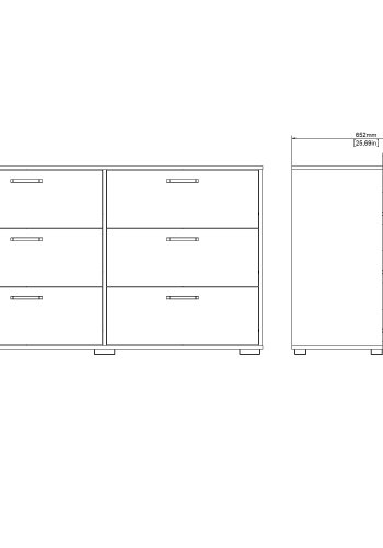 TVILUM Sofia Dubbelbyr� med 6 l�dor - Parcel