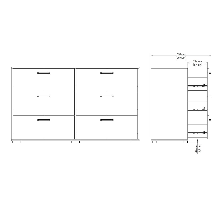 TVILUM Sofia Dubbelbyr� med 6 l�dor - Parcel