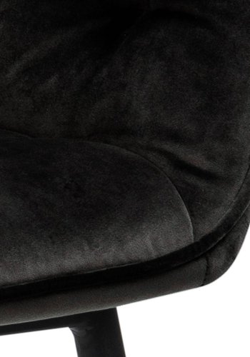 ACT NORDIC Brooke spisebordsstol, med armlener - grbrun polyester og sort metall