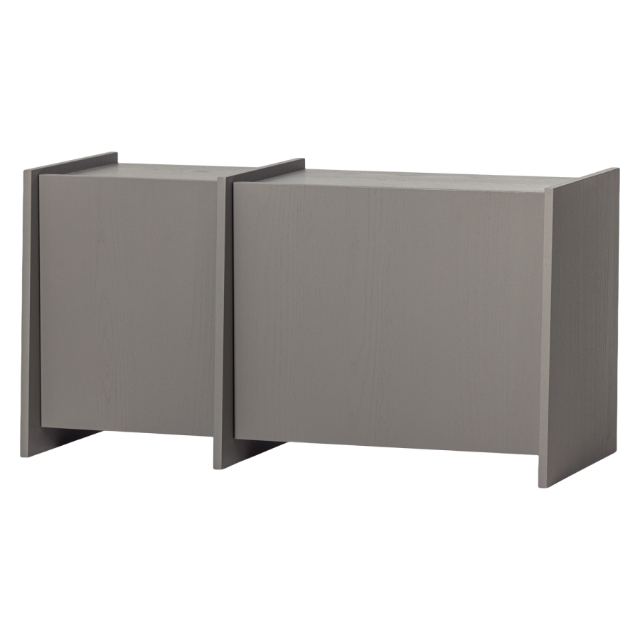 WOOOD Brock TV-skap 102 cm askefiner varm gr� [Fsc]