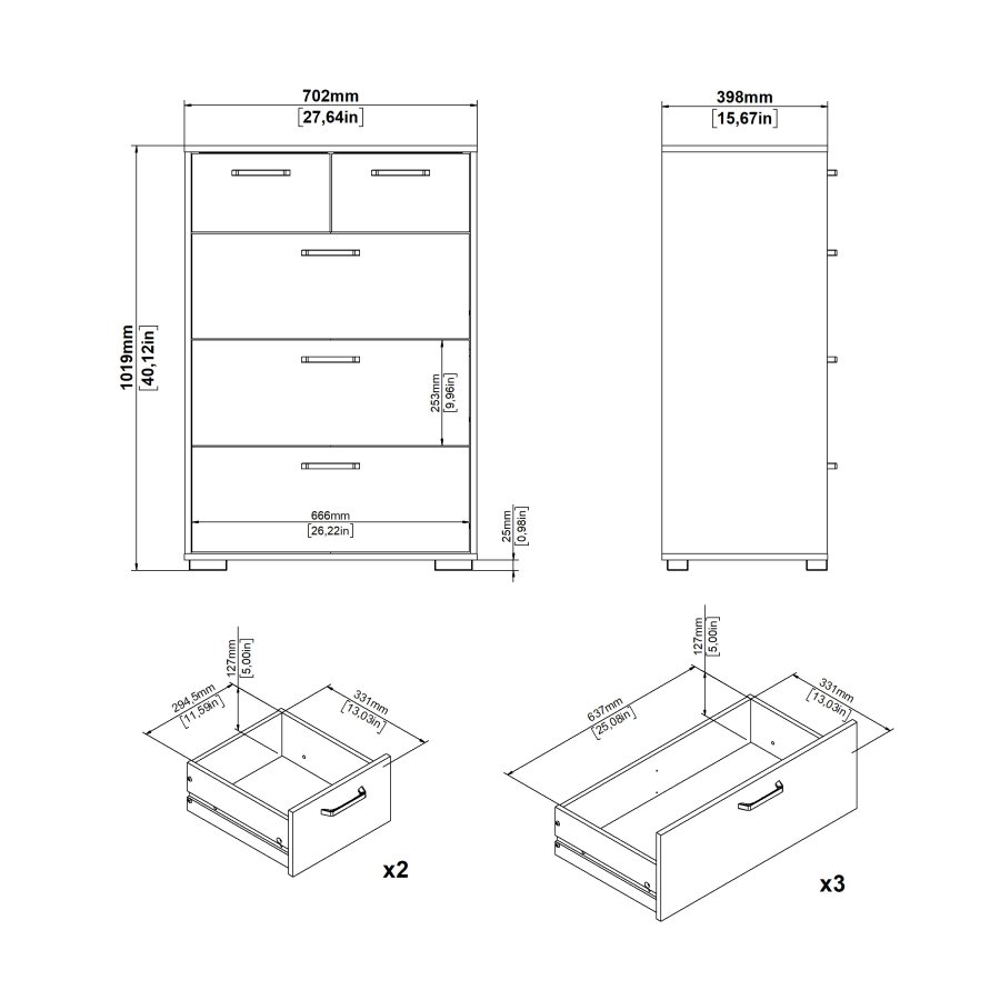 TVILUM Sofia Byr� 3 + 2 - Paket
