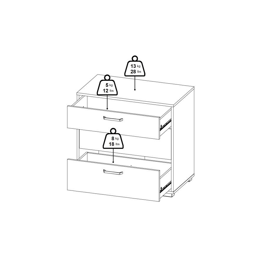 TVILUM Sofia byr� med 3 l�dor