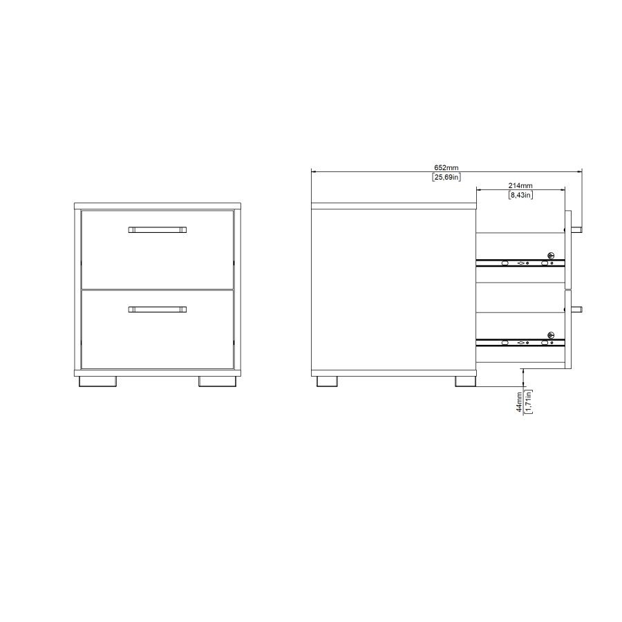 TVILUM Sofia nattbord med 2 skuffer