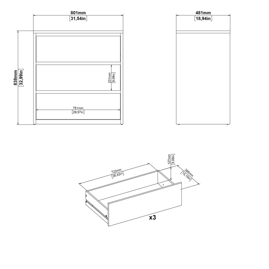 TVILUM Next Byr� med 3 l�dor
