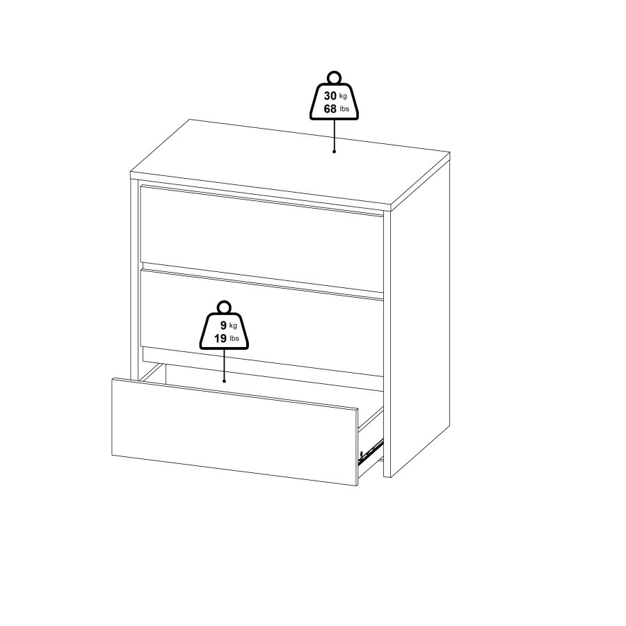 TVILUM Next Byr� med 3 l�dor