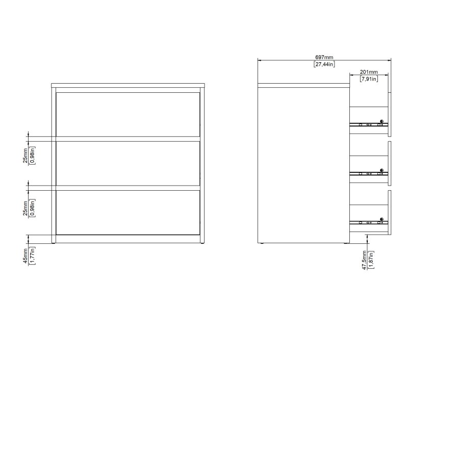 TVILUM Next Byr� med 3 l�dor