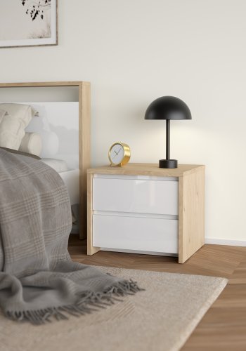 TVILUM Next nattbord med 2 skuffer