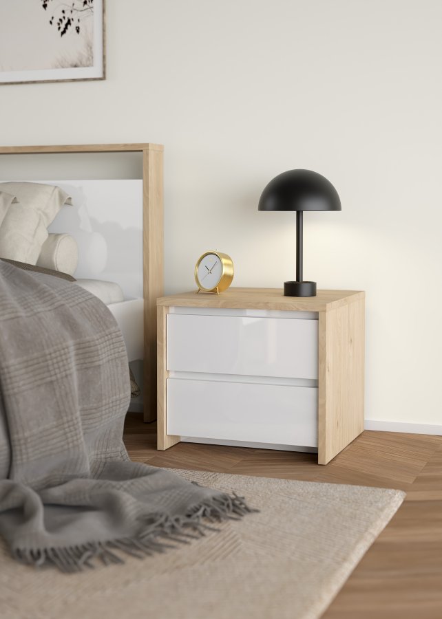 TVILUM Next nattbord med 2 skuffer