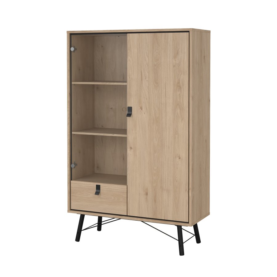 TVILUM Ry porcel�nsskab 1 d�r + 1 vitrine + 1 skuffe - Parcel