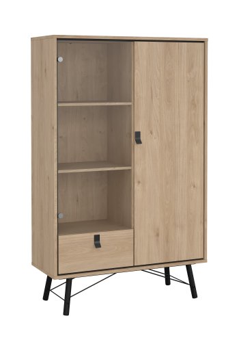 TVILUM Ry porselensskap 1 d�r + 1 vitrineskap + 1 skuff - Parcel