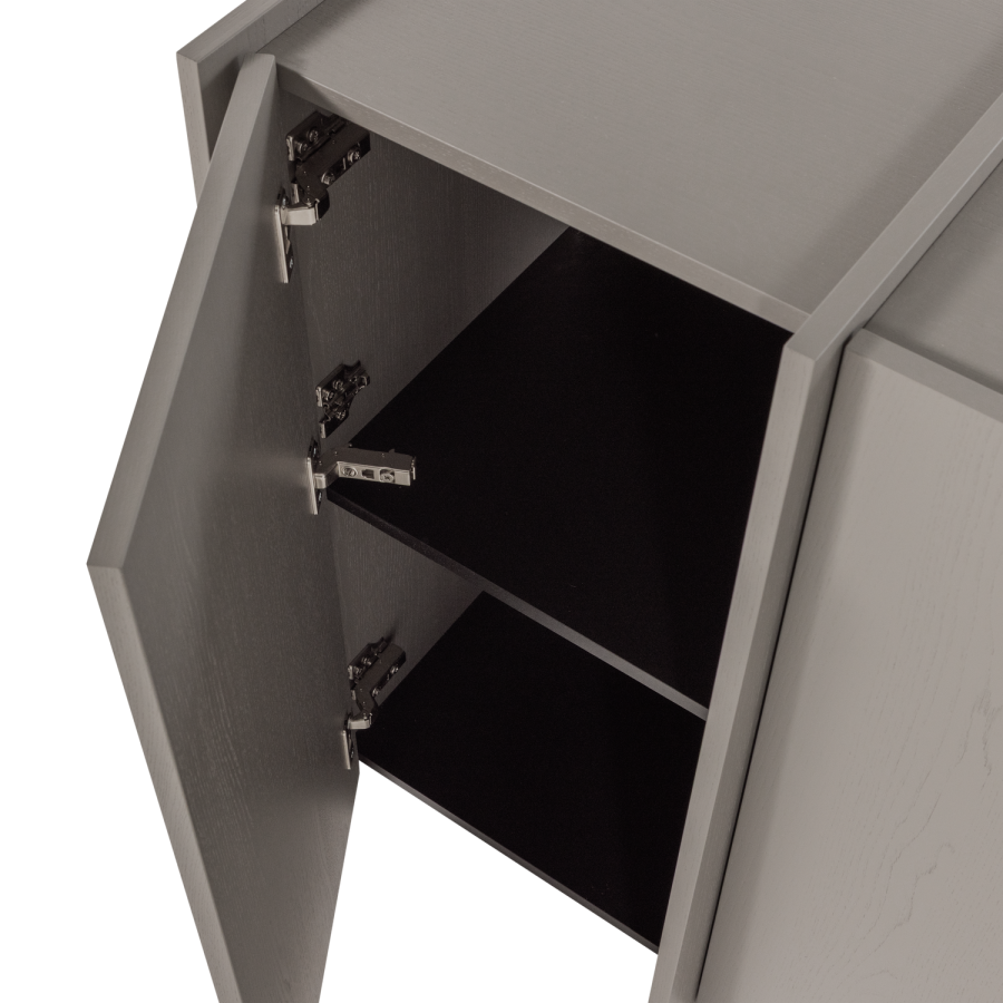 WOOOD Brock skjenk 200 cm askefiner varm gr� [Fsc]