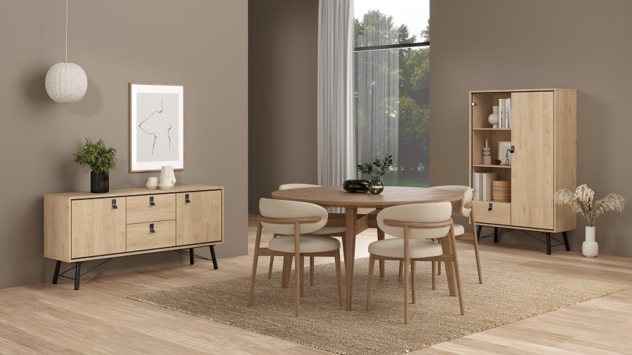 TVILUM Ry porcel�nsskab 1 d�r + 1 vitrine + 1 skuffe - Parcel