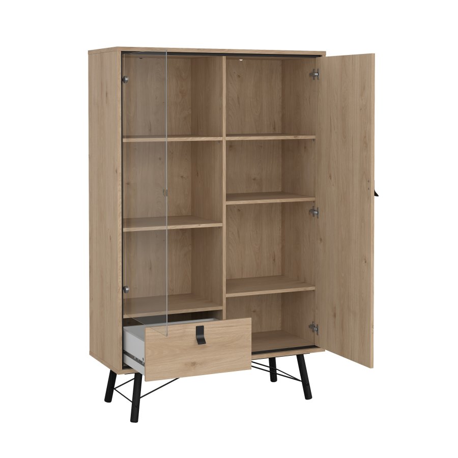 TVILUM Ry porcel�nsskab 1 d�r + 1 vitrine + 1 skuffe - Parcel