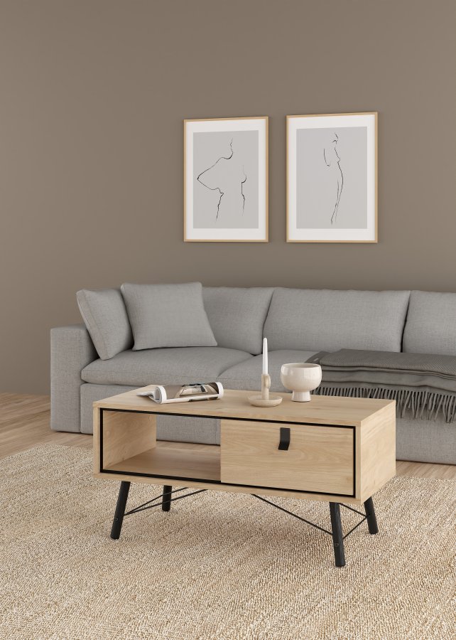 TVILUM Ry soffbord med 1 l�da - Parcel