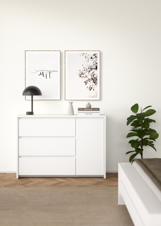 TVILUM Next skjenk med 1 d�r og 3 skuffer - Parcel