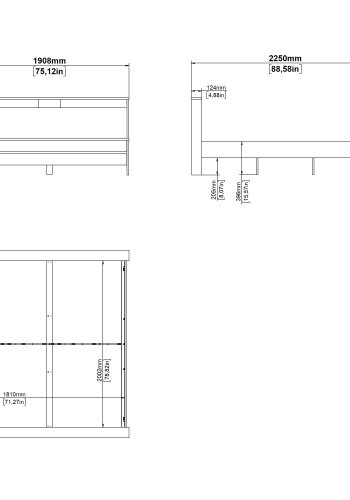 TVILUM Neste seng 180x200 - Pakke