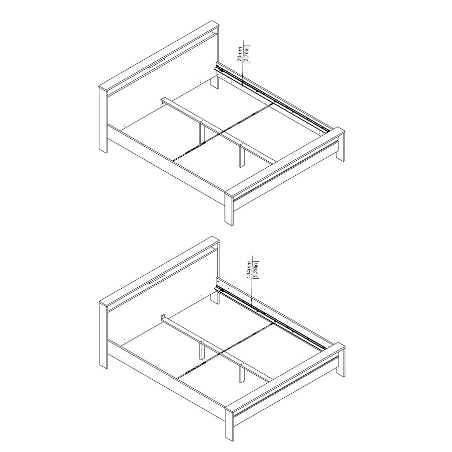 TVILUM Neste seng 180x200 - Pakke