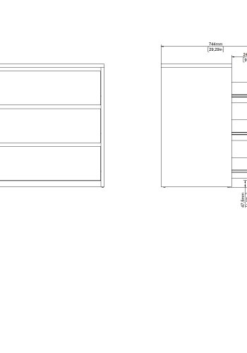 TVILUM Next Byr� med 3 l�dor - Parcel