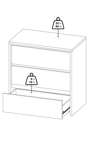 TVILUM Next Byr� med 3 l�dor - Parcel
