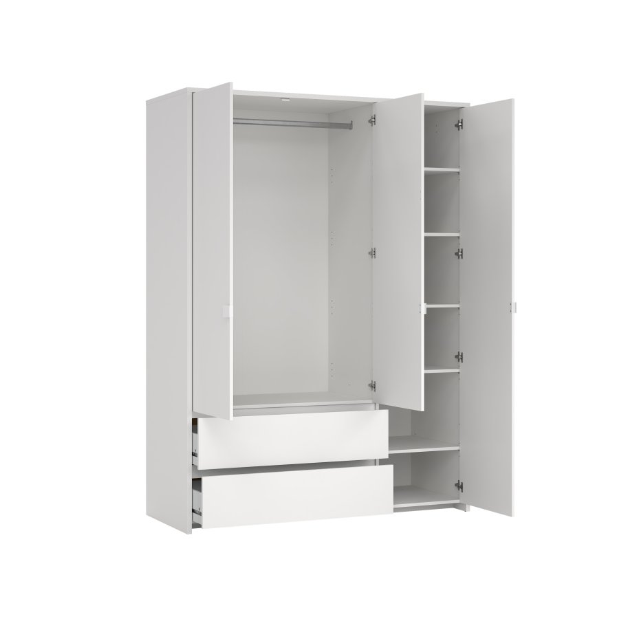 TVILUM Next Garderob med 3 d&ouml;rrar och 2 l�dor - Paket