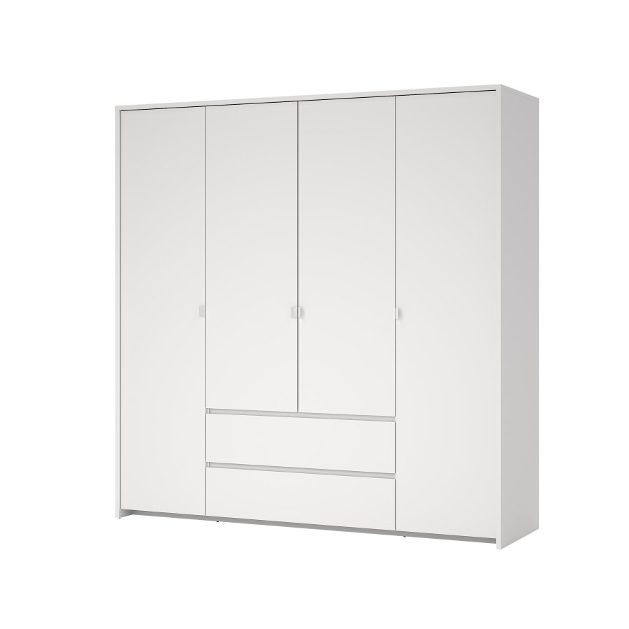 TVILUM Next Garderob med 4 d&ouml;rrar och 2 l�dor - Paket