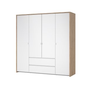 TVILUM Next Garderob med 4 d&ouml;rrar och 2 l�dor - Paket