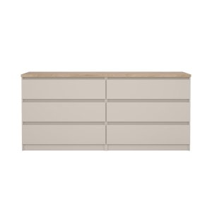 TVILUM Naia Dubbelbyr� med 6 l�dor - Parcel