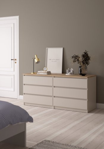 TVILUM Naia Dubbelbyr� med 6 l�dor - Parcel