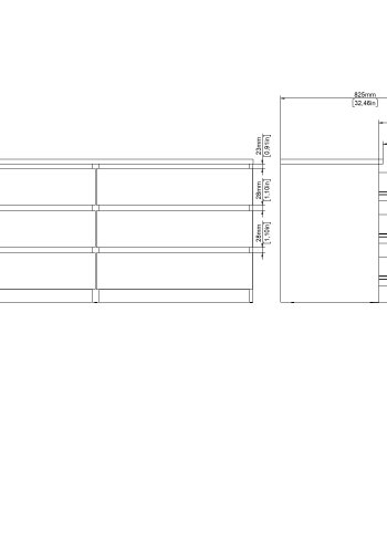 TVILUM Naia Dubbelbyr� med 6 l�dor - Parcel