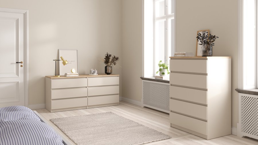 TVILUM Naia Byr� med 5 l�dor - Paket