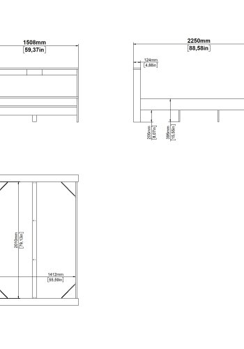 TVILUM Neste seng 140x200 - Pakke