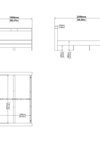 TVILUM Neste seng 140x200 - Pakke