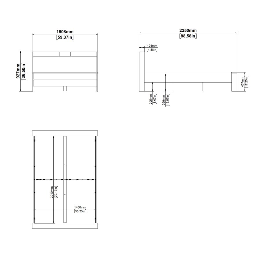 TVILUM Neste seng 140x200 - Pakke